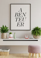 'Adventure' Typography Poster Image Frame