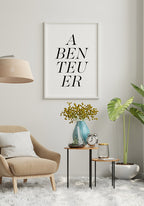'Adventure' Typography Poster Gift