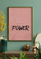Typography Poster Girl Power Mary Kay in the living room