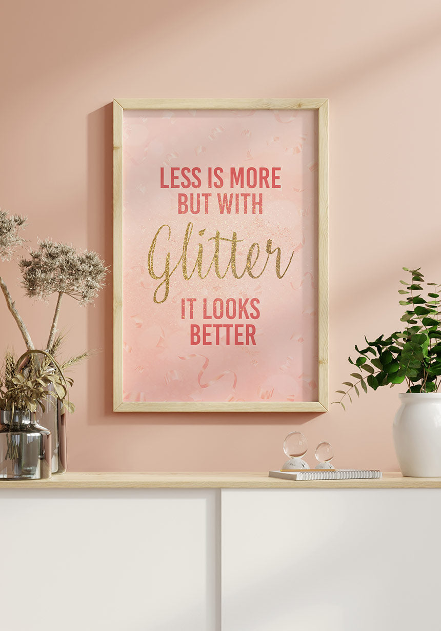 glitter it looks better mary kay in wooden frame