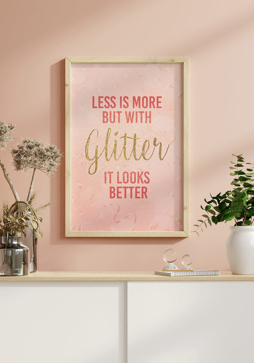 glitter it looks better mary kay in wooden frame