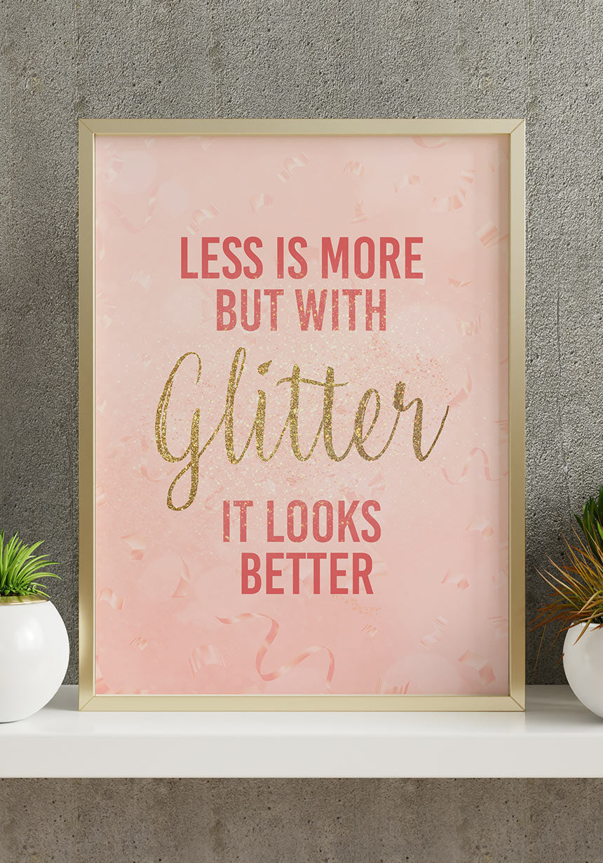glitter it looks better mary kay in gold frame
