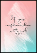 Poster Typography let your confidence shine mary kay