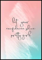 Poster Typography let your confidence shine mary kay