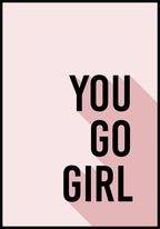 Poster Typography You go girl mary kay