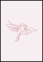 Poster vogel Line Art Illustration