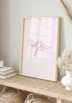 Poster vogel Line Art Illustration in the biler frame