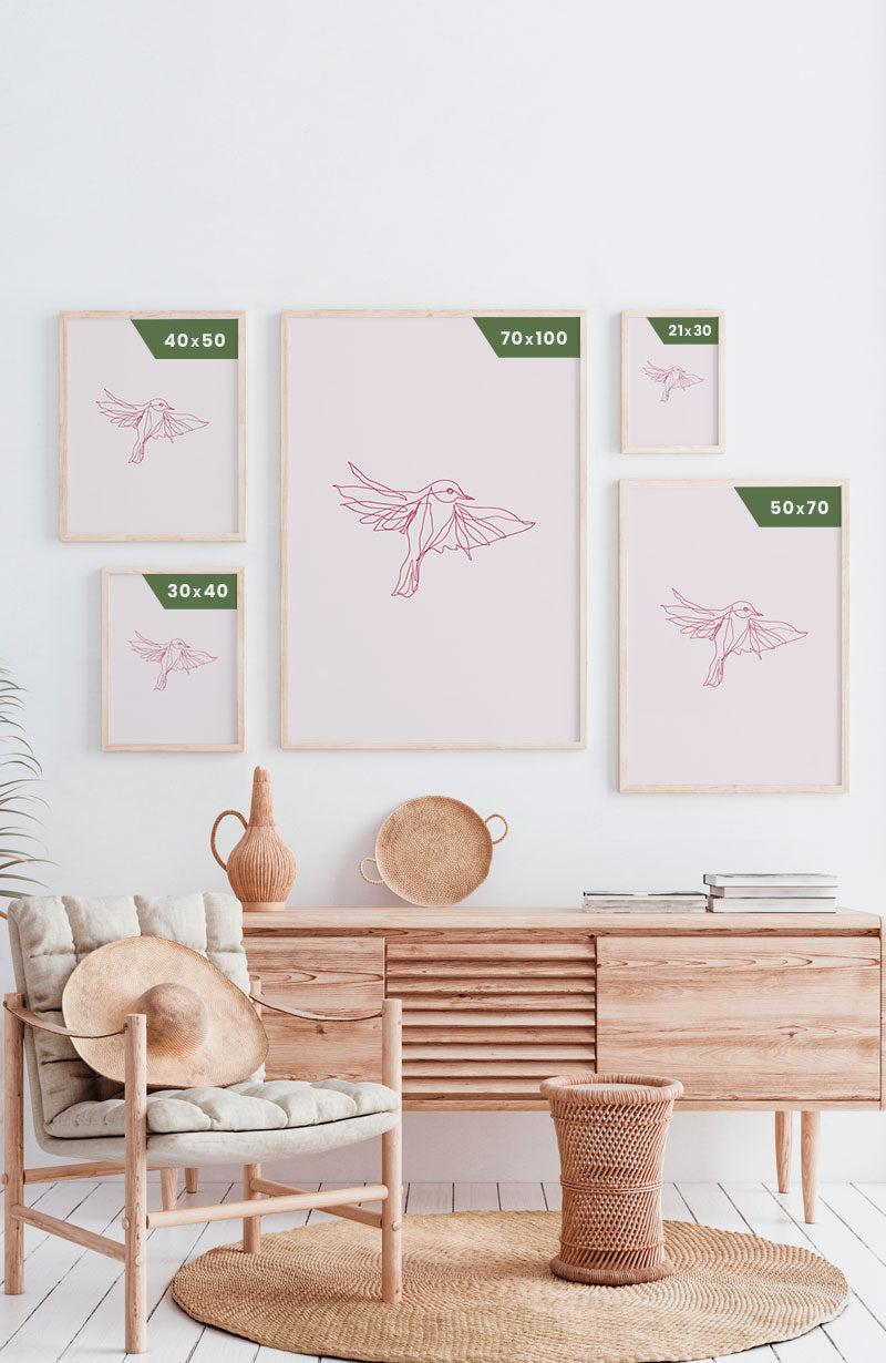 Poster vogel Line Art Illustration Posters