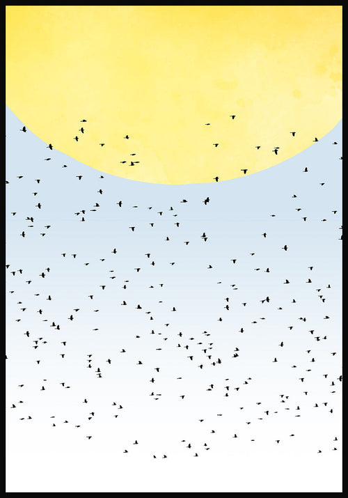 Poster bird scarf in the sun