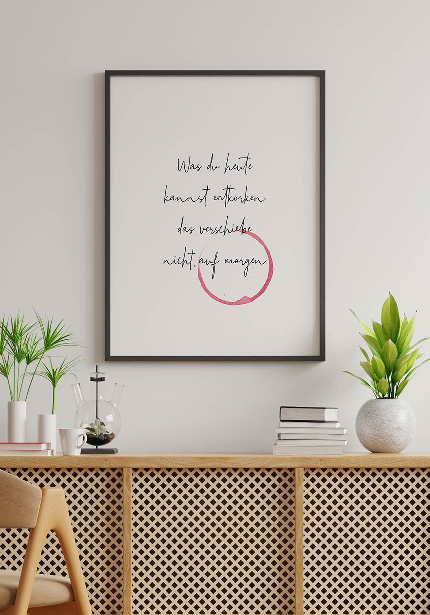 Poster what you can do today do not miss the move on tomorrow in black frame