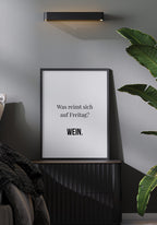 Poster was reimbursed on Friday wine in black frame
