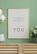 All i want for christmas is you poster Christmas gift