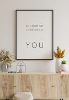 All i want for christmas is you poster gift idea