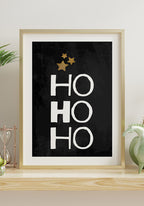 Ho Ho Ho Poster white on black