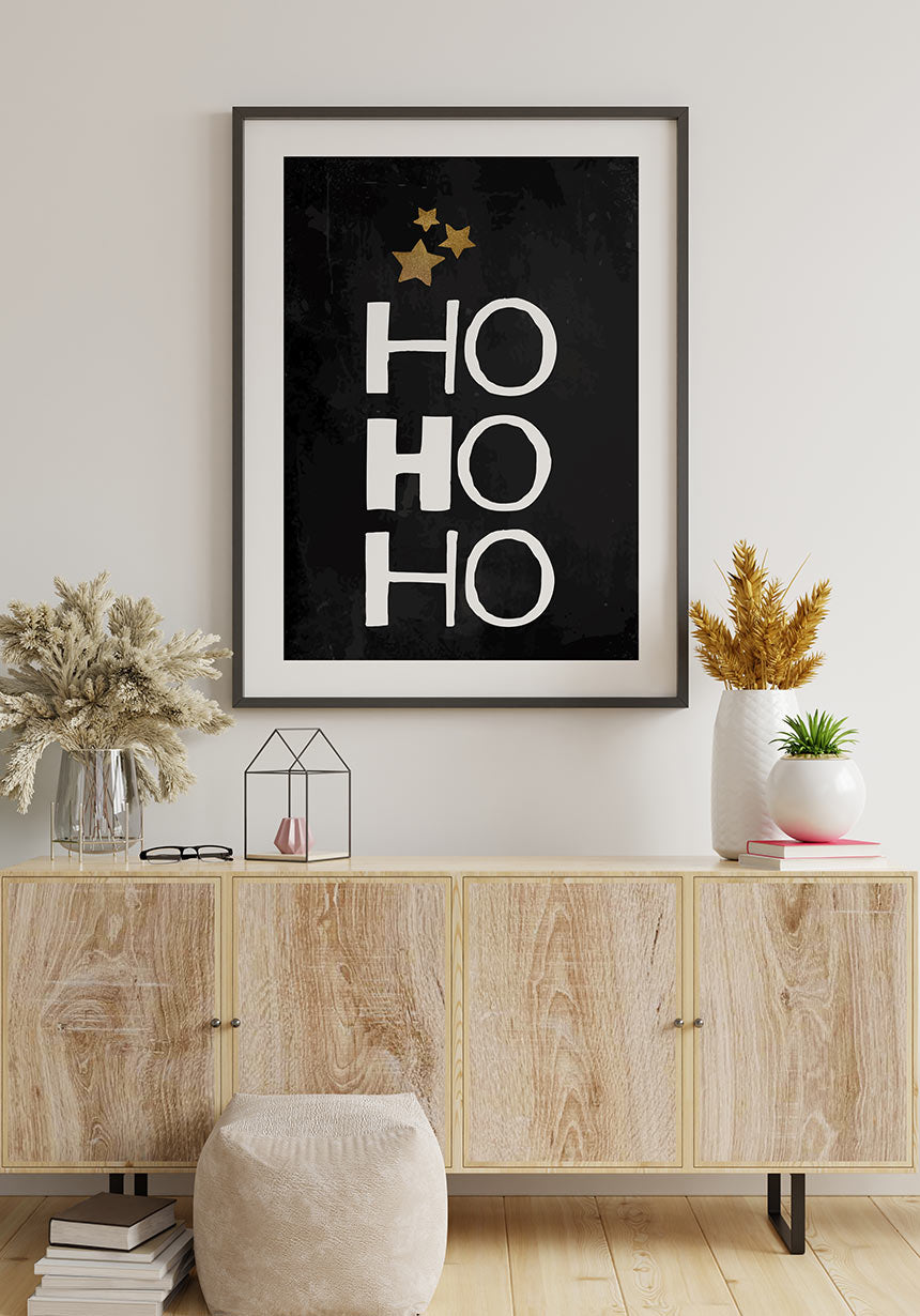 Ho Ho Ho poster with stars