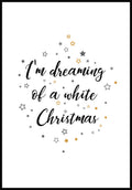 I`m dreaming of a white christmas poster