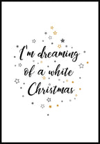 I`m dreaming of a white christmas poster