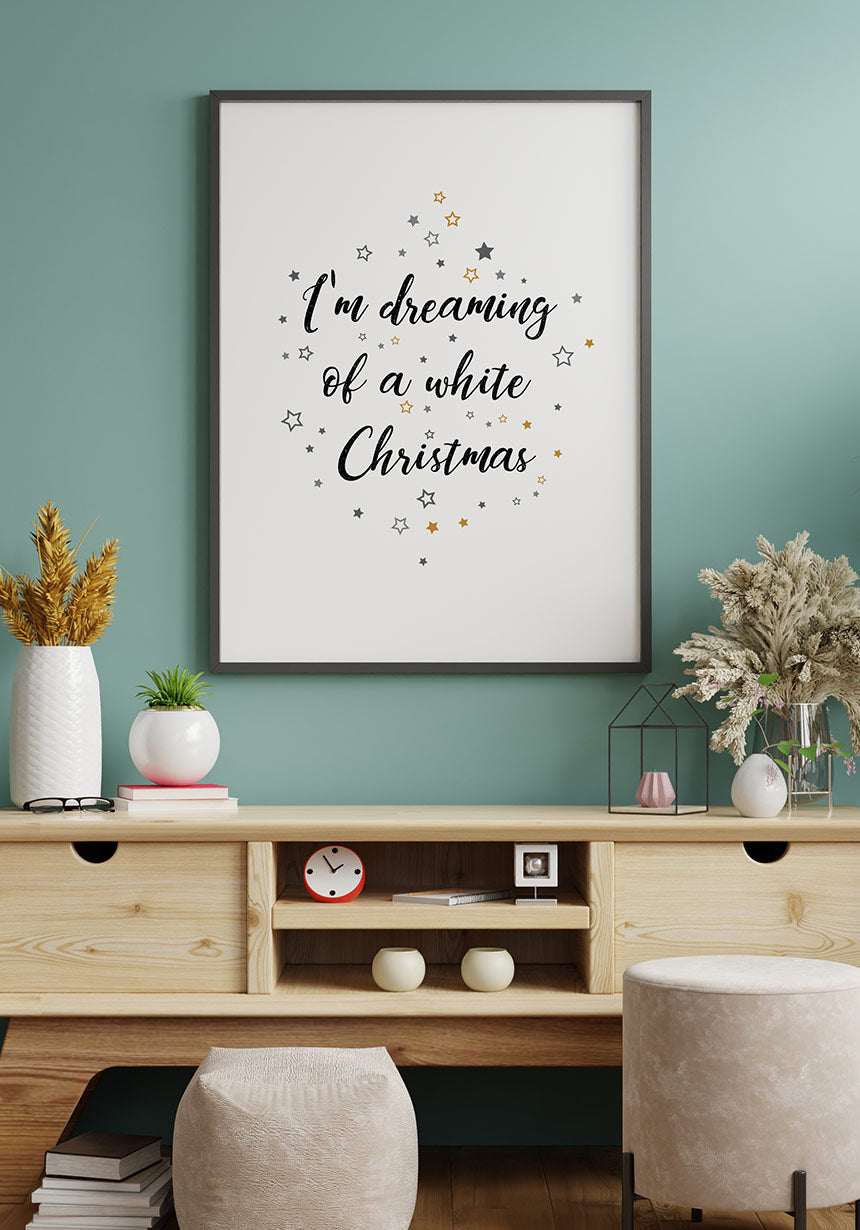 I`m dreaming of a white christmas wall decoration
