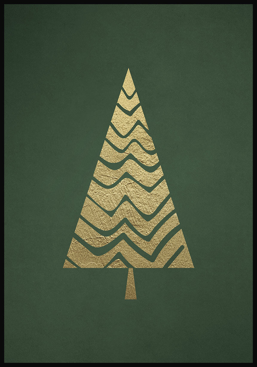 Poster Golden Christmas Tree