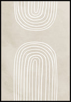 illustration poster white rainbow