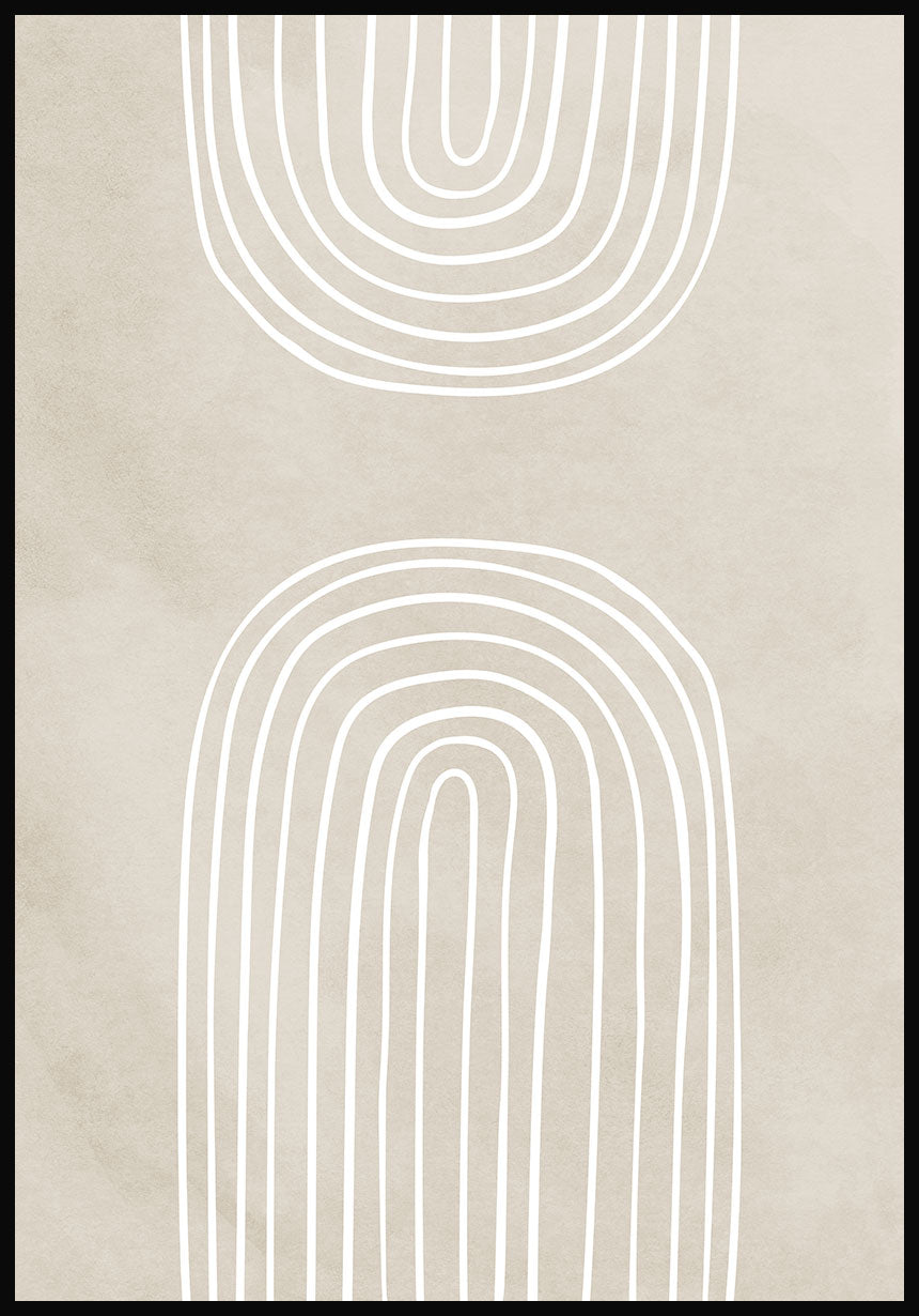 illustration poster white rainbow