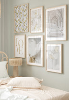 Poster Set White Gold