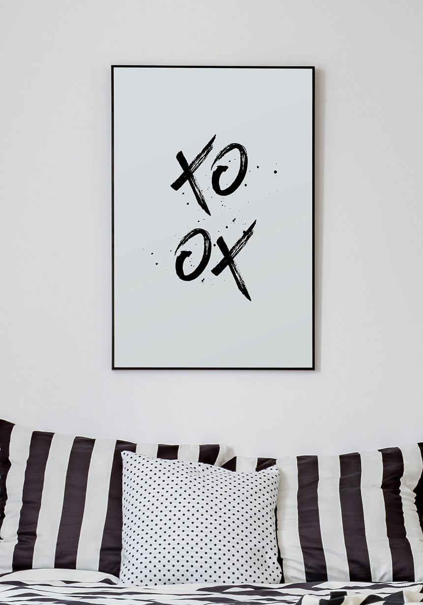 Xo Hugs and Kisses Poster with picture frame