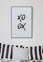 Xo Hugs and Kisses Poster with picture frame