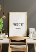 Today! morning poster living room