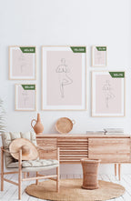 Poster Yoga Line Art Tree Pose Line Art