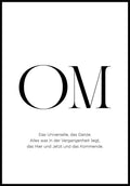 Poster Yoga OM Typography