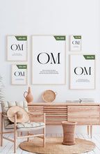 Posters Yoga OM Typography