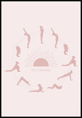 Poster Yoga Sunflower surya namaskar