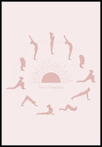Poster Yoga Sunflower surya namaskar