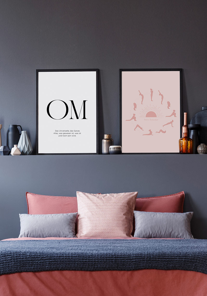 Poster Yoga Sunflower surya namaskar in the bedroom