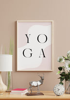 Poster Yoga Typography in Wooden Frame