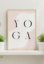 Poster Yoga Typography on the shelf