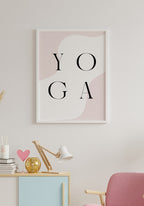 Poster Yoga Typography in the living room