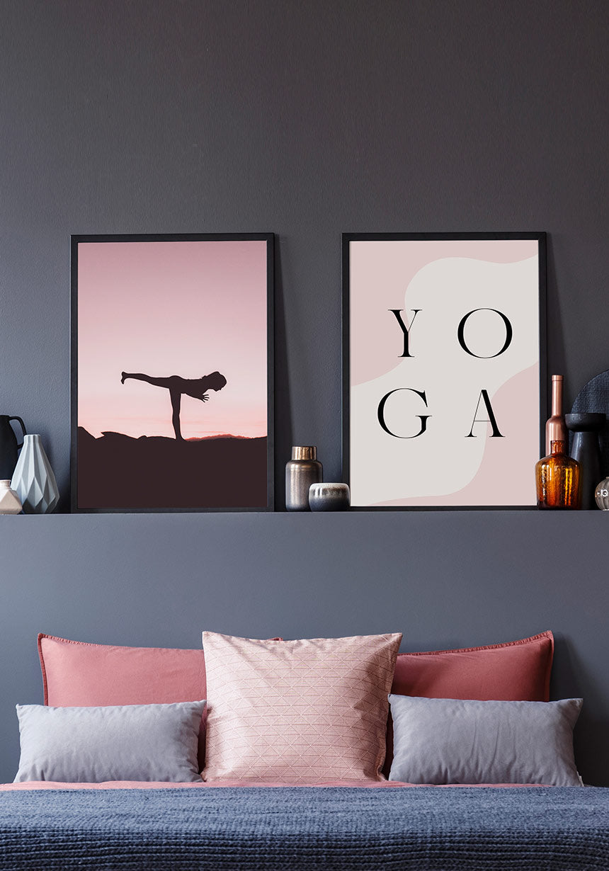 Poster Yoga Typography in the Bedroom