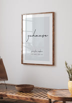 Zuhause - Personalisierbares Poster mit Familienname