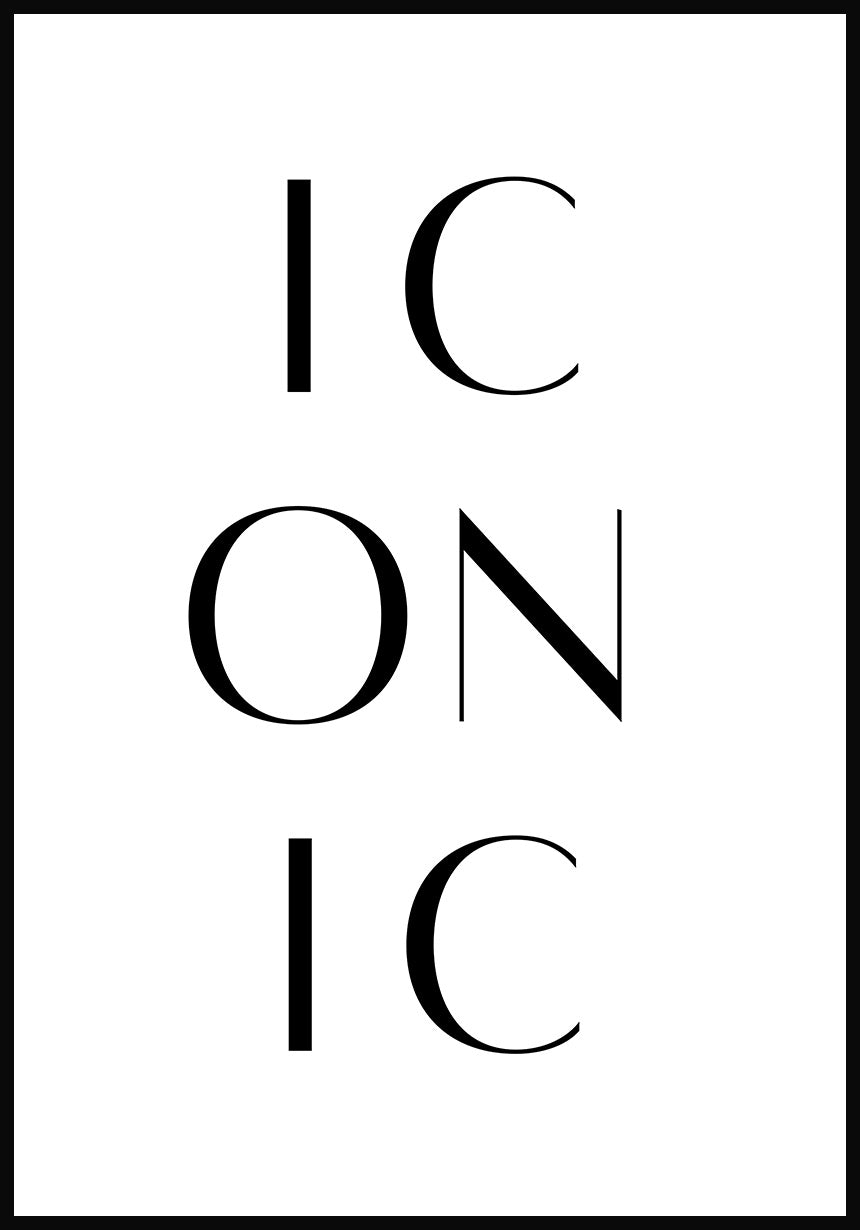 Iconic Typography Poster black