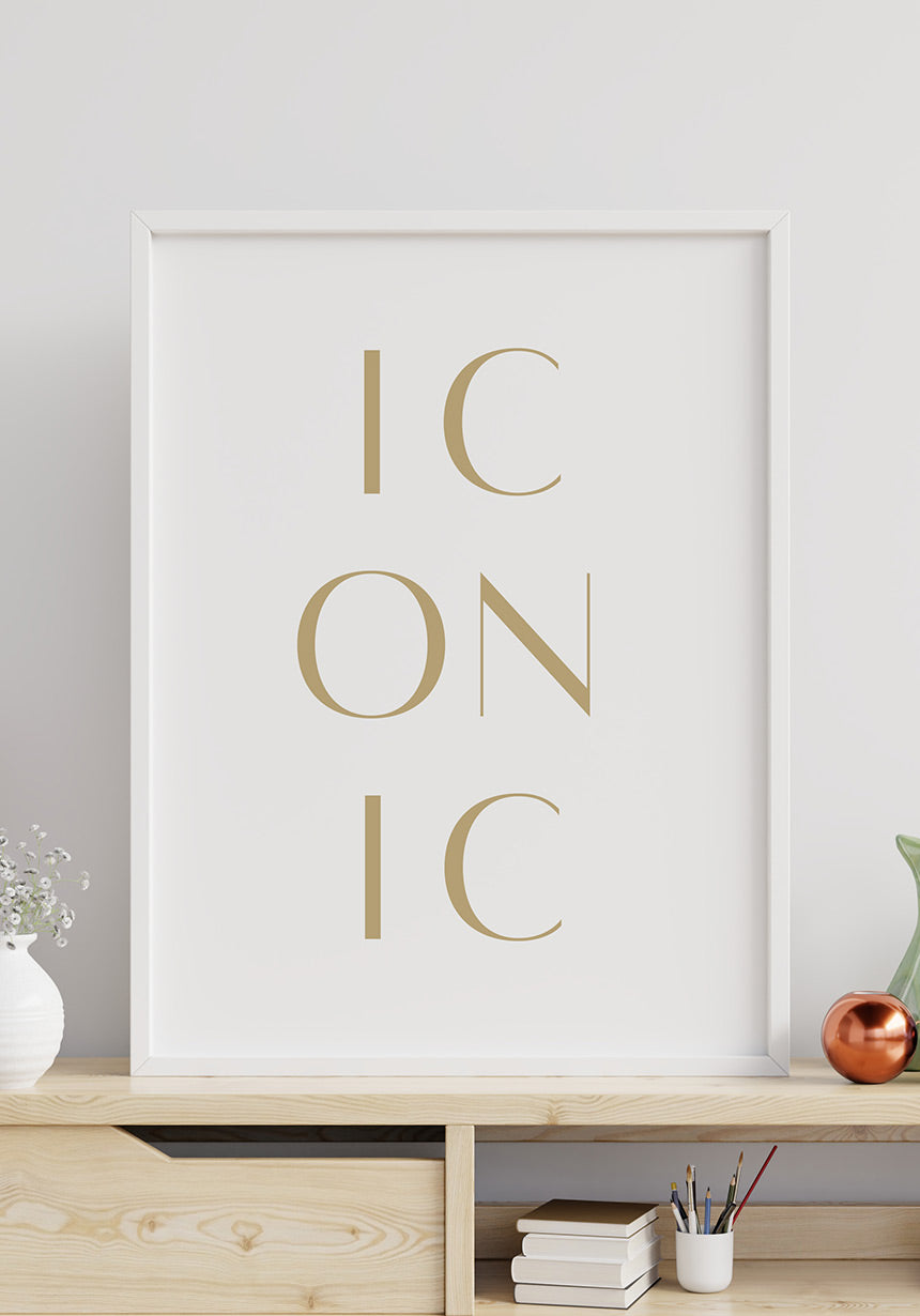 Iconic Typography Poster Gold