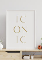 Iconic Typography Poster Gold