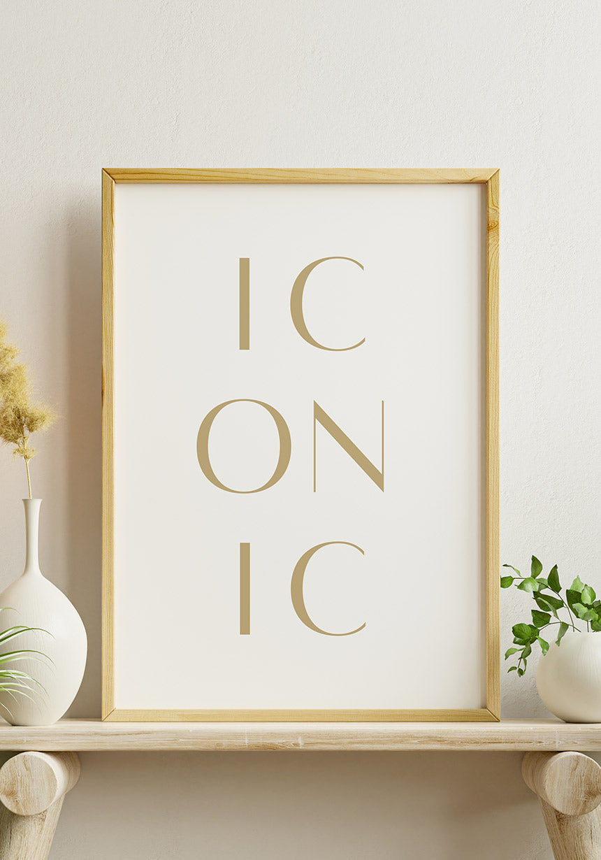 Iconic Typography Poster living room