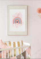 Rainbow Poster Children pink over cot
