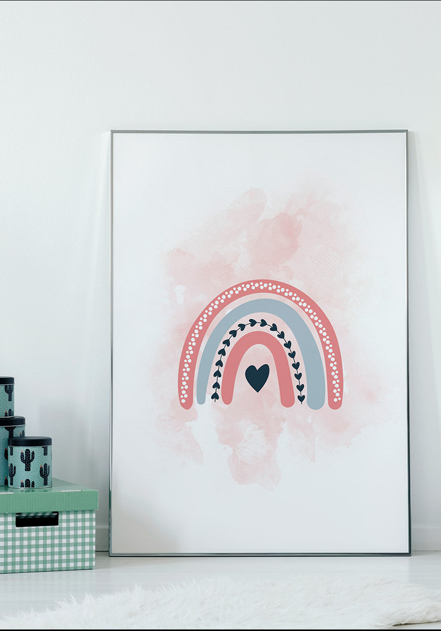 Rainbow Poster Children pink in frame
