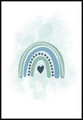 Rainbow Poster Children's turquoise