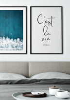 Cest la vie Typography Poster black and white