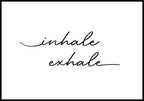 typography poster inhale exhale black white
