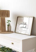 Typography poster inhale exhale inhale inhale exhale inhale exhale exhale exhale exhale exhale exhale exhale exhale